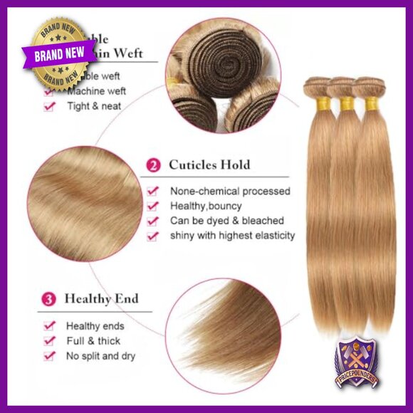 28 Inch Straight Human Hair Extensions 3 Bundles Virgin Remy Brazilian main image 6